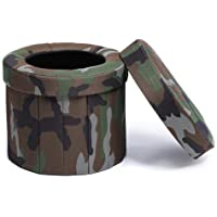 Esplic Inodoro Portátil Plegable para Camping- Asiento De Inodoro con Orinal De Viaje Plegable- Inodoro De Coche Inodoro…